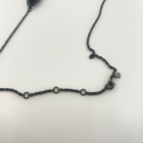 Alexis Bittar Necklace Elements Dark Phoenix Leaf Multi Stone Blue *FLAW* $395 - Picture 12 of 16